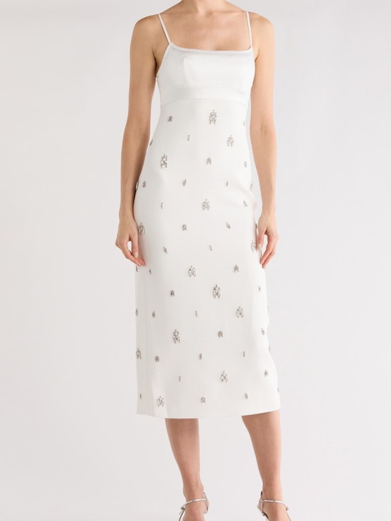 A.L.C. Dresses & Skirts - A.L.C. Alana White Embellished Midi Slip Dress